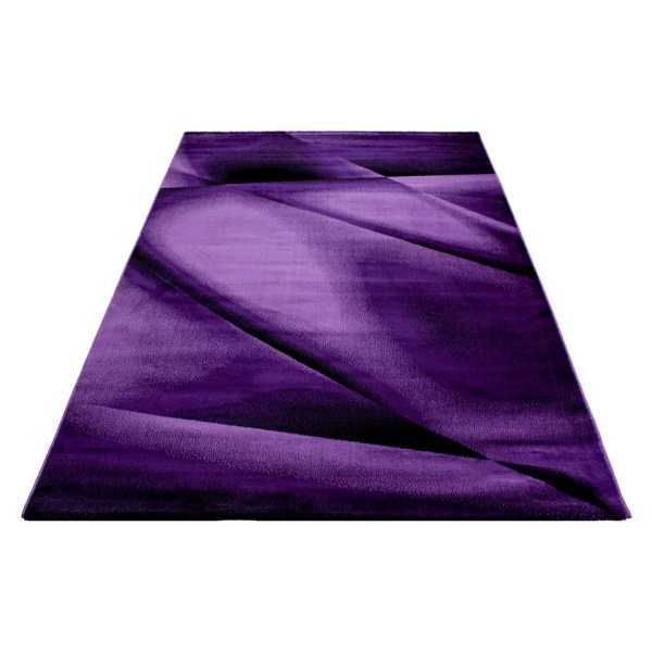 Modern Purple Rug  For Living Room in Wave Design